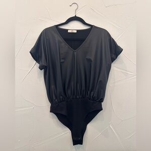 Entro Faux Leather Bodysuit